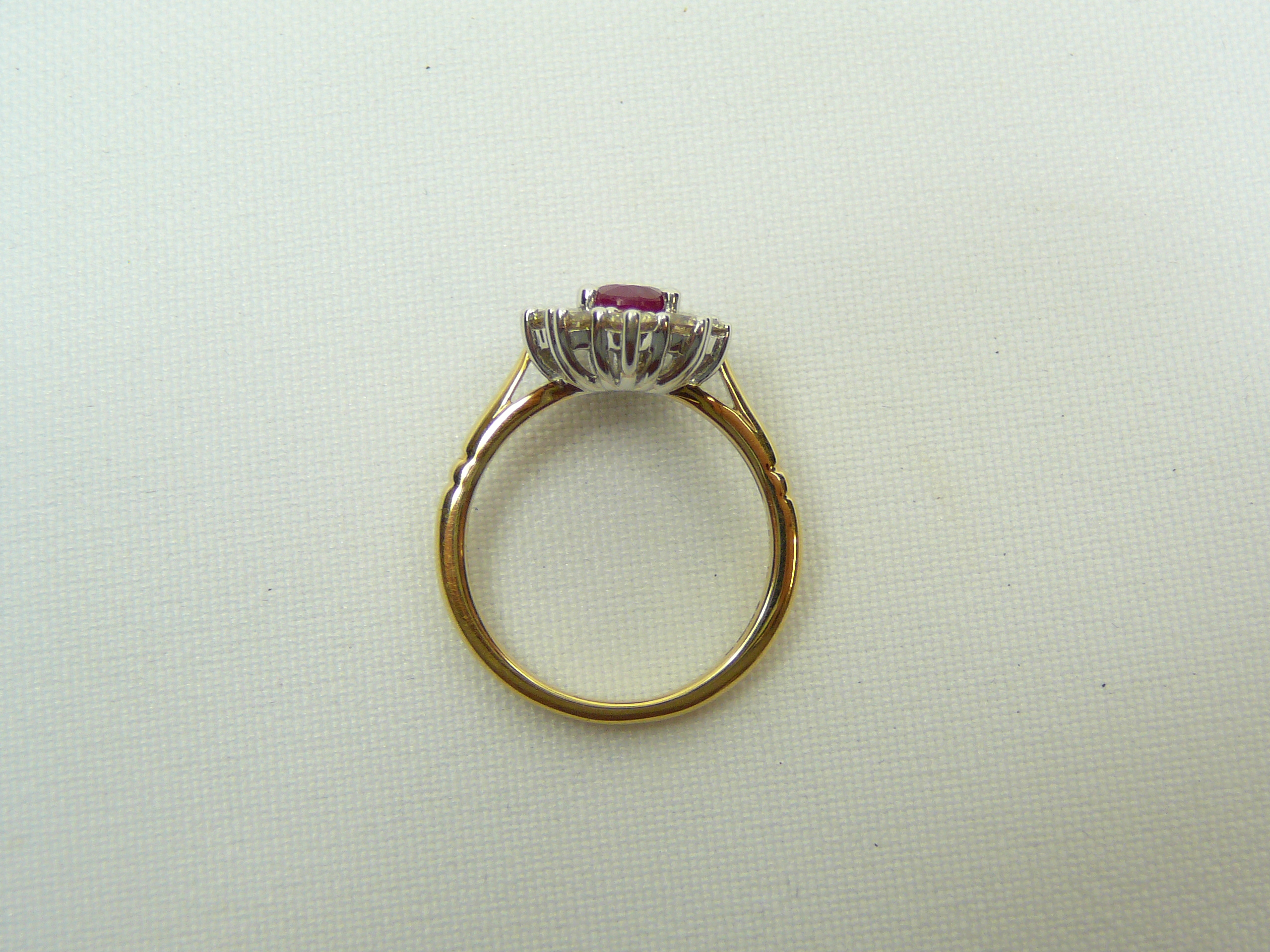9ct gold ruby and diamond ring - Image 4 of 4