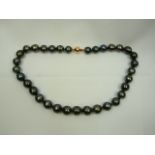 Grey Tahitian pearl necklace