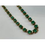 18ct Yellow Gold Emerald Necklace
