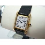 Ladies Gold Cartier Wrist Watch