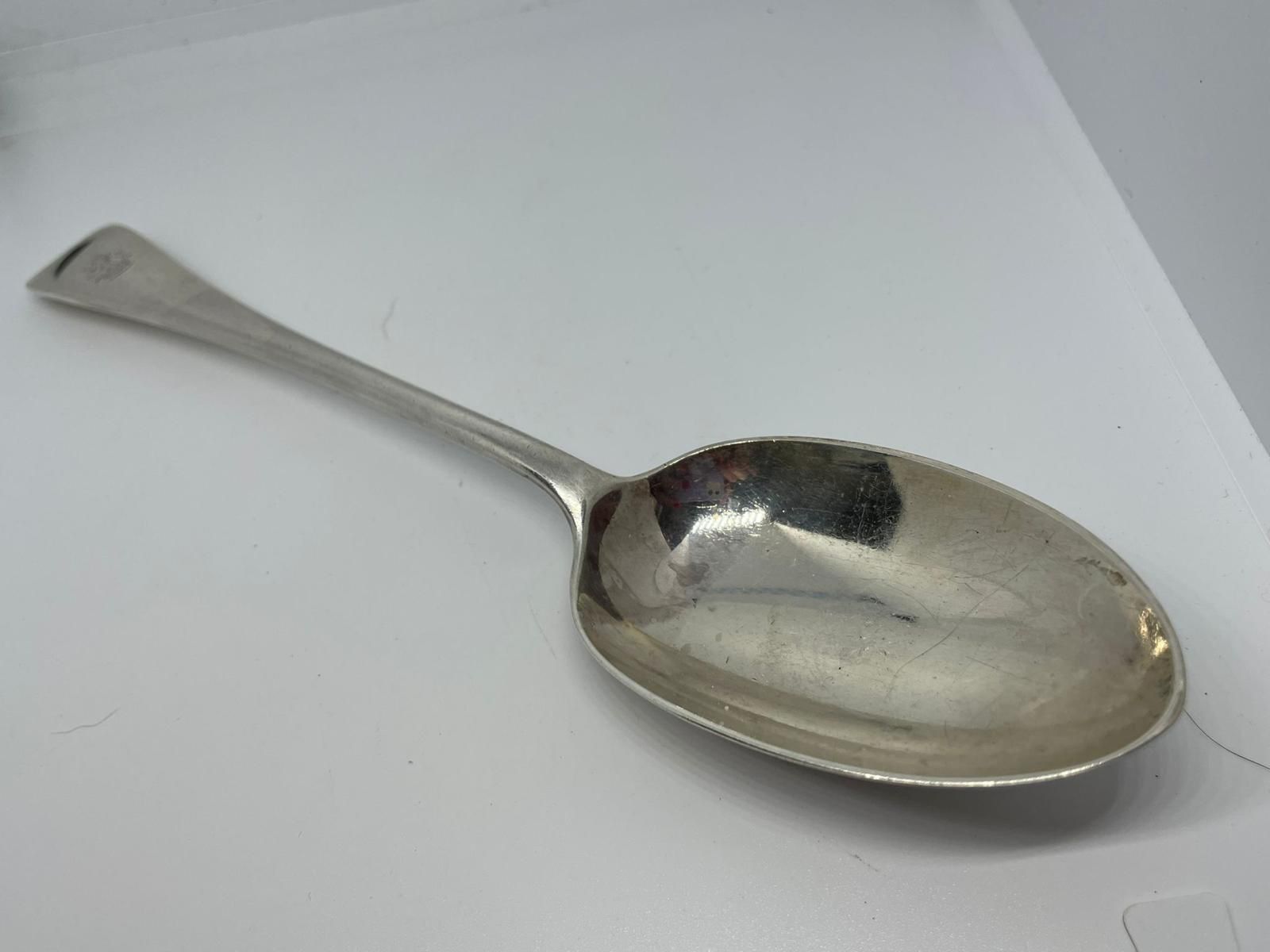 Sterling silver serving spoon