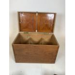 A Vintage fishing box with contents. W:49cm x D:27cm x H:33cm