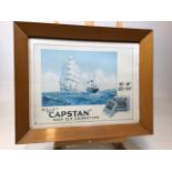 A Wills Capstan Navy Cut Cigarettes print - framed and glazed W:58cm x H:47cm