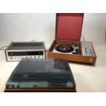 A Trio receiver , an Ultra record deck and a reel to reel Marconiphone 4261 Stereophonic reel to