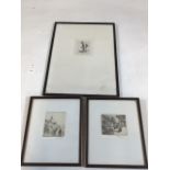 Two black and white etchings by Robert H Smith (Cornwall) Early twentieth century. Signed Pub with