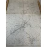 Eight vintage Ordnance survey map. From the Devon county planning office. Bradninch, Cruwys, Knowle,