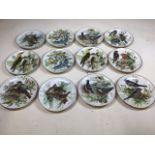 A set of eight different WWF German bird plates by Tirschenreuth. ( 12 played in total some