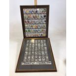 Horse and racing interest. Two double - sided framed collections of cigarette cards ( Gallagher
