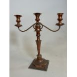 A copper table candelabra. W:40cm x H:44cm