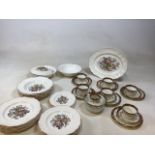 A quantity of mixed ceramics including a part Empire dinner service with floral design and a part
