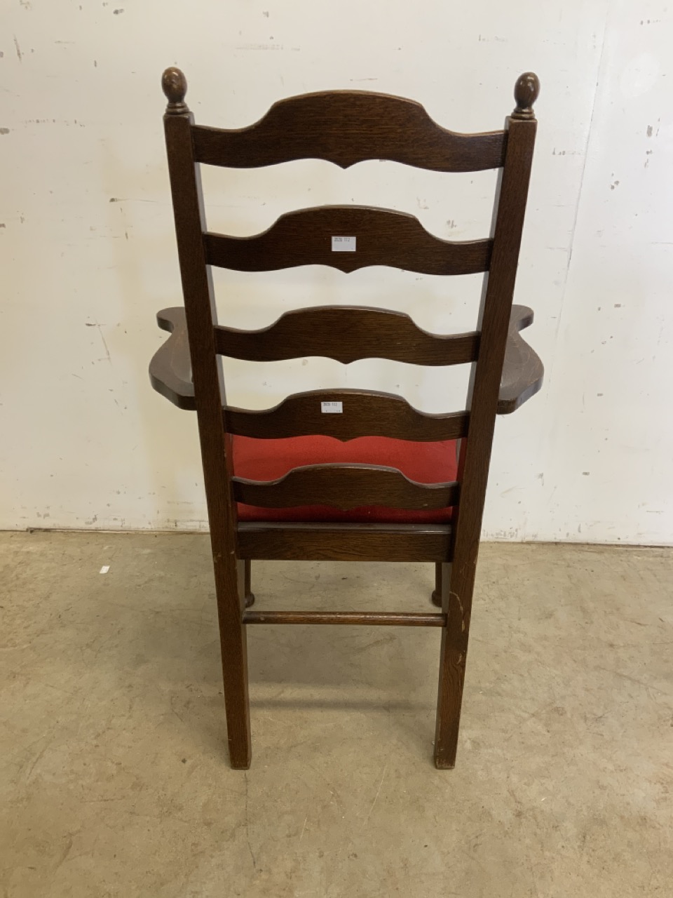 A set of six modern ladder back chairs with drop in seats. Seat height H:45cm - Image 5 of 6