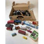A quantity of Triang trains and track also with Corgi, Matchbox, Dinky and Lesney etc.