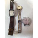 Three watches - including a vintage Timex, Regency and another . All untested