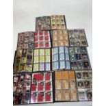 Seven albums of Topps Chewing Gum inc and Pro Set football collectors cards.