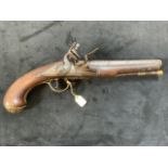 A Flint lock pistol C.1750.