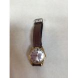 A vintage Corvette 17 jewel mans watch - untested