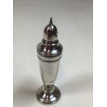 Am American Sterling silver pepper with weighted base H:16cm