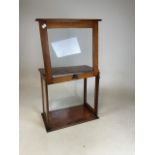 An early 20th century mahogany and glazed shop display case. With lift up front. Missing glass to