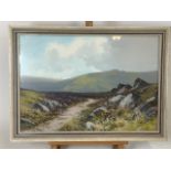 R D Sherrin, (1891 - 1971) Watercolour. Taw Marsh Dartmoor. Image size W:55cm x H:38cm