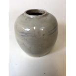 An antique Chinese Qing or Ming antique blue and White ginger jar W:16cm x H:16cm