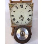 A Dartmouth Jno Hodge clock face W:30cm x H:30cm together with a duplex barometer W:24cm