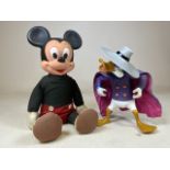 An early Mickey Mouse, marked Walt Disney Productions Hasbro Ind Inc, Pawtucket Rhode Island, Made