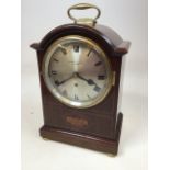 A Barraud & Lunds mantel clock, late 19th century circa 1890s. 14cm dial with black numerals on a