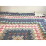 A patchwork quilt - hand crafted by Earlys of Witney W:200cm x H:260cm approx