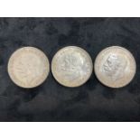 Three 1935 George V Jubilee silver crowns.