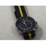 Vintage Seiko Flightmaster Chronograph 7T62 OEBO 200m on fabric strap. Untested