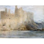 Henry Clarence Whaite. RWS (Britsih 1828-1912) Conway Castle watercolour. W:55cm x H:38cm