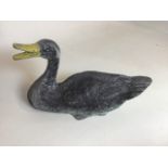 A vintage ceramic decoy duck signed to base Jacqot W:30cm x H:18cm