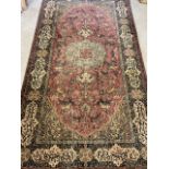 An oriental Keshan wall hanging. W:157cm x H:290cm