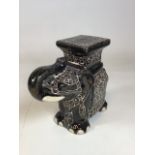 A decorative elephant jardiniere stand W:31cm x H:28cm