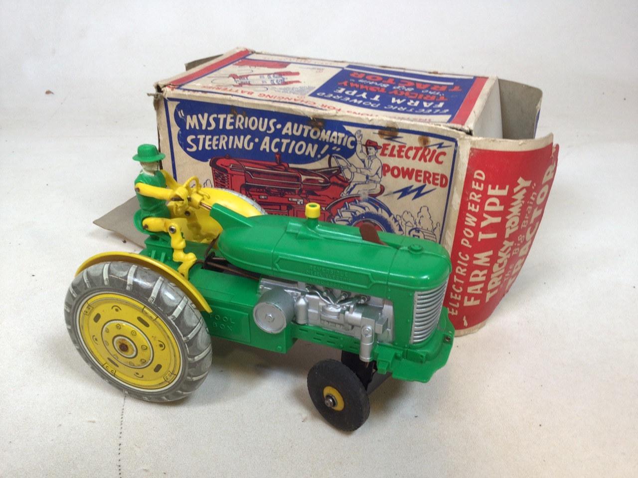 Louis Marx & Co, Swansea, Electric powered Tricky Tommy - The big brain tractor. In original box but - Image 2 of 12