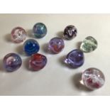 Signed Caithness paperweights - a collection of 10