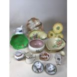 A quantity of collectible ceramic items ex including Carltonware, Beswick, Royal Crown Derby, Spode,