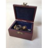 A boxed brass thread counter made by John Nesbitt Ltd, Manchester W:9.5cm x D:8cm x H:5cm Box