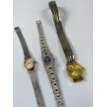 Three ladies watches to include Sekonda and Corvette.