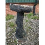 A large two piece concrete bird bath. H:83cm