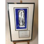 A signed artists proof by Diana Johnson entitled Poisson dâ€™avril, framed and glazed W:39cm x H: