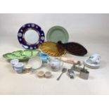 A box of assorted ceramics, glass and melamine