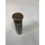 A WW1 era British military Boric acid shaker made by maw, London. W:5cm x H:15cm