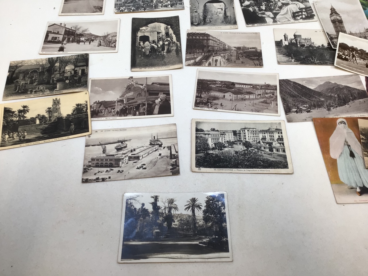 A quantity of cameras and accessories also with vintage postcard some early images of Algiers - Image 7 of 9