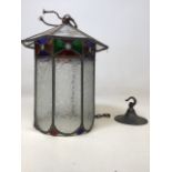 A stained glass porch light W:23cm x H:32cm