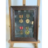 Four framed medals, Joint service commendation American medal, USA Meritorious medal, US Air Force