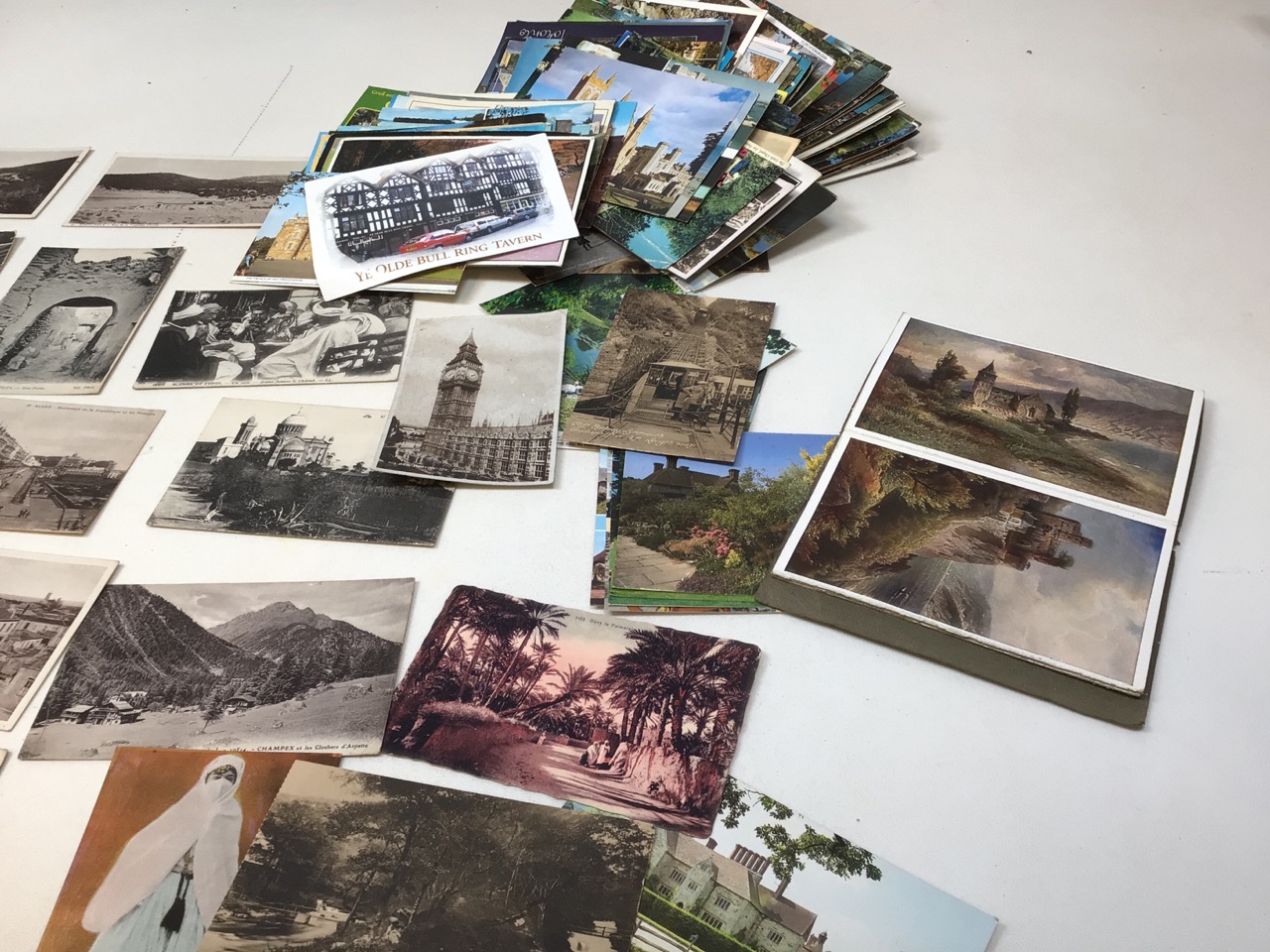 A quantity of cameras and accessories also with vintage postcard some early images of Algiers - Image 9 of 9