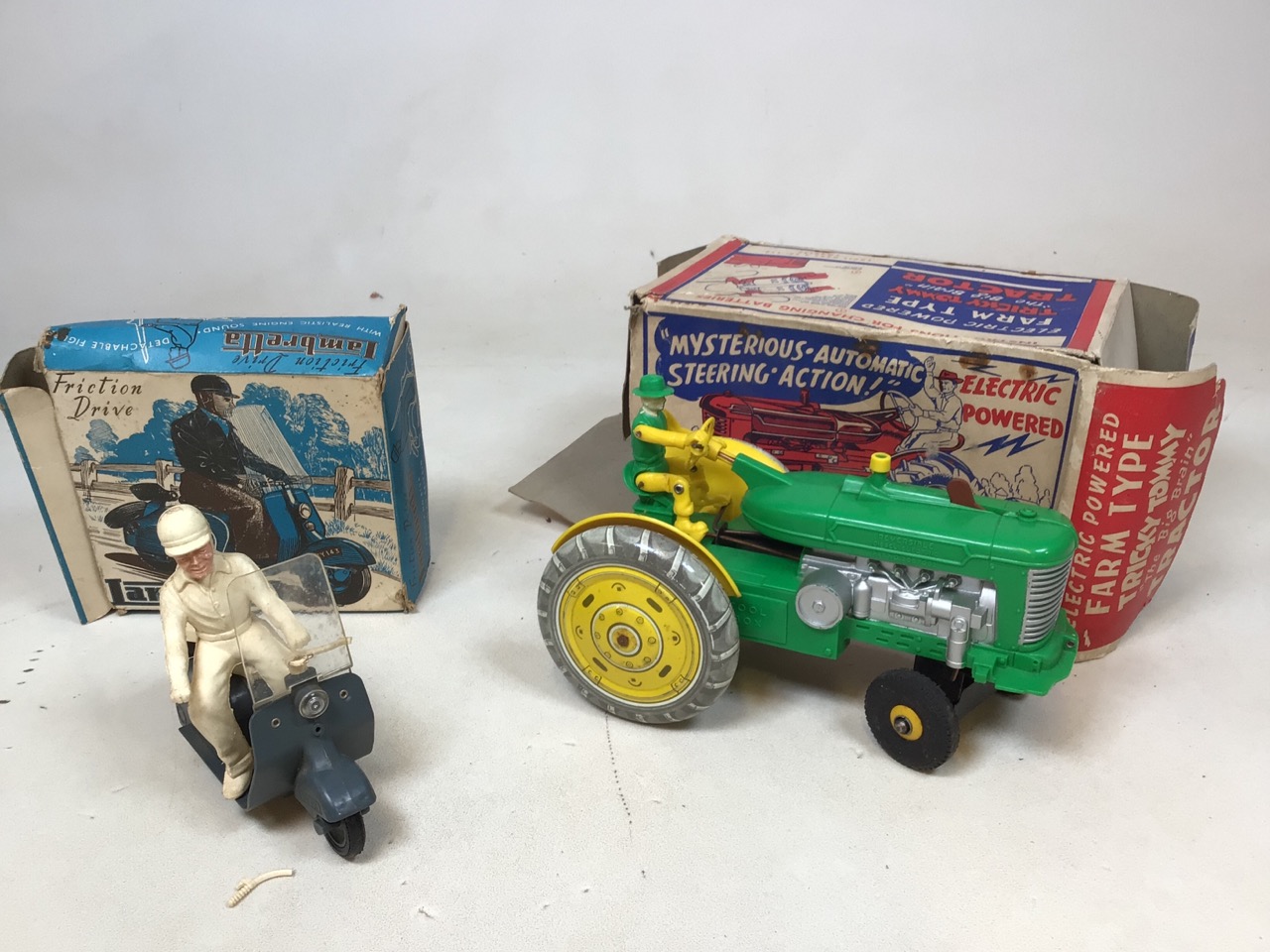 Louis Marx & Co, Swansea, Electric powered Tricky Tommy - The big brain tractor. In original box but