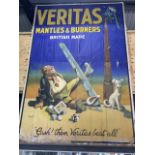 A Large veritas Mantles and Burners poster. W:204cm x H:305cm