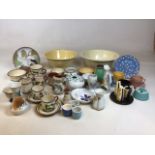 Quantity of ceramics including 2 large Bovey Pottery bowls, bantam pottery bowl, Radford pottery and